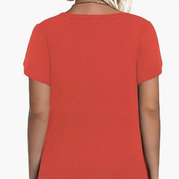 Women's Plus-Size Summer Tops, Size 2XL Red - Picture 3 of 4